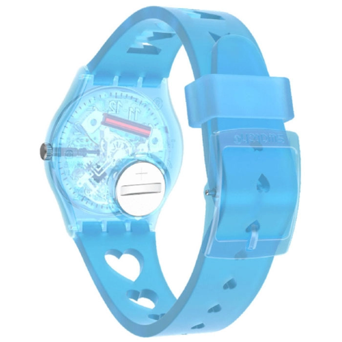 ΡΟΛΟΙ SWATCH GZ353 SWATCH Love From A to Z Light Blue Silicone Strap