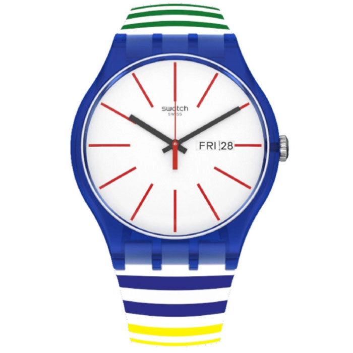 ΡΟΛΟΙ SWATCH SUON715 SWATCH Home Strip Home Multicolor Silicone Strap