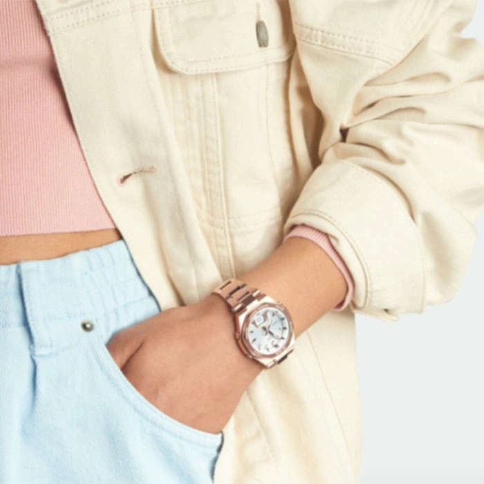 ΡΟΛΟΙ  CASIO MSG-B100DG-4AER CASIO Edifice Solar Bluetooth Rose Gold Stainless Steel Bracelet