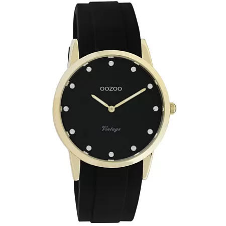 ΡΟΛΟΙ OOZOO  C20178 OOZOO Vintage Crystals Black Rubber Strap