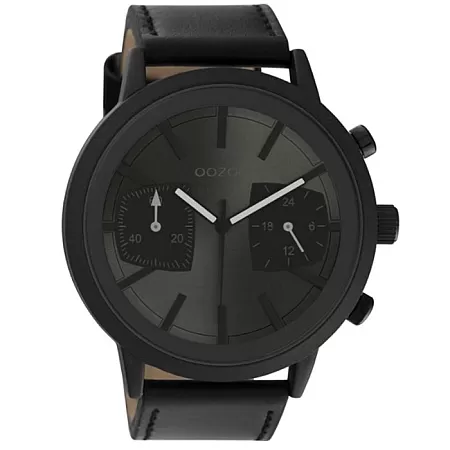 ΡΟΛΟΙ OOZOO  C10808 OOZOO Timepieces Black Leather Strap