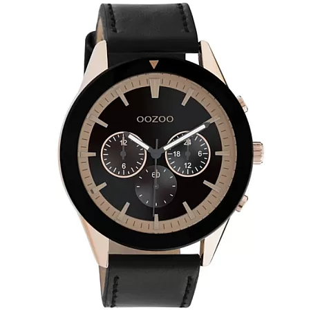 ΡΟΛΟΙ OOZOO  C10804 OOZOO Timepieces Black Leather Strap