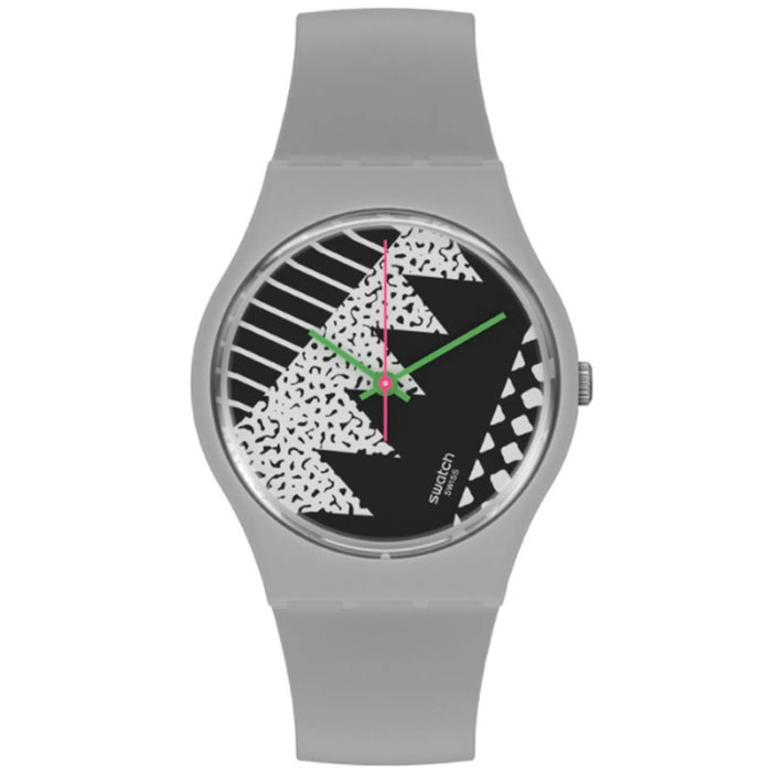 ΡΟΛΟΙ SWATCH SO32M102 SWATCH 1984 Reloaded Gre_Mem L Grey Bio-Sourced Material Strap