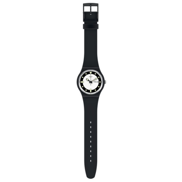 ΡΟΛΟΙ SWATCH SO32B705 SWATCH 1984 Reloaded Bla_Div L Black Bio-Sourced Material Strap