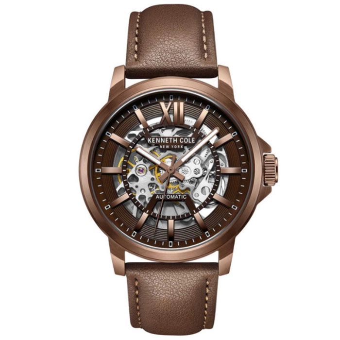 Ρολόι KENNETH COLE  KC50779004 KENNETH COLE Gents Automatic Brown Leather Strap