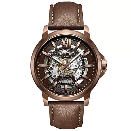 Ρολόι KENNETH COLE  KC50779004 KENNETH COLE Gents Automatic Brown Leather Strap