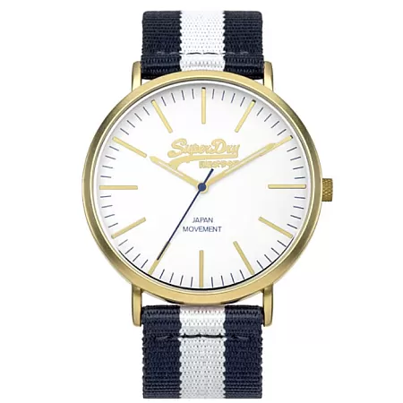 ΡΟΛΟΙ SUPERDRY  SYG183WUE SUPERDRY Oxford Two Tone Combined Materials Strap