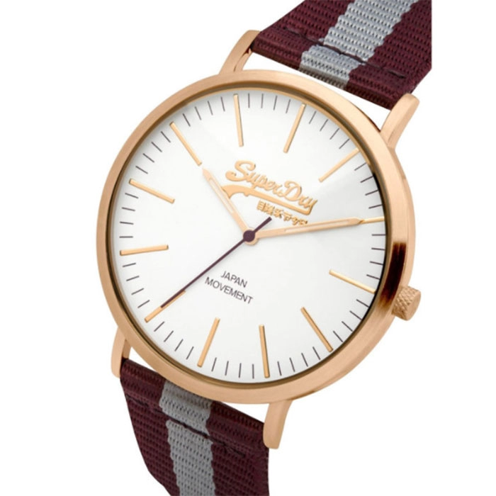 ΡΟΛΟΙ SUPERDRY  SYG183VE SUPERDRY Oxford Two Tone Combined Materials Strap