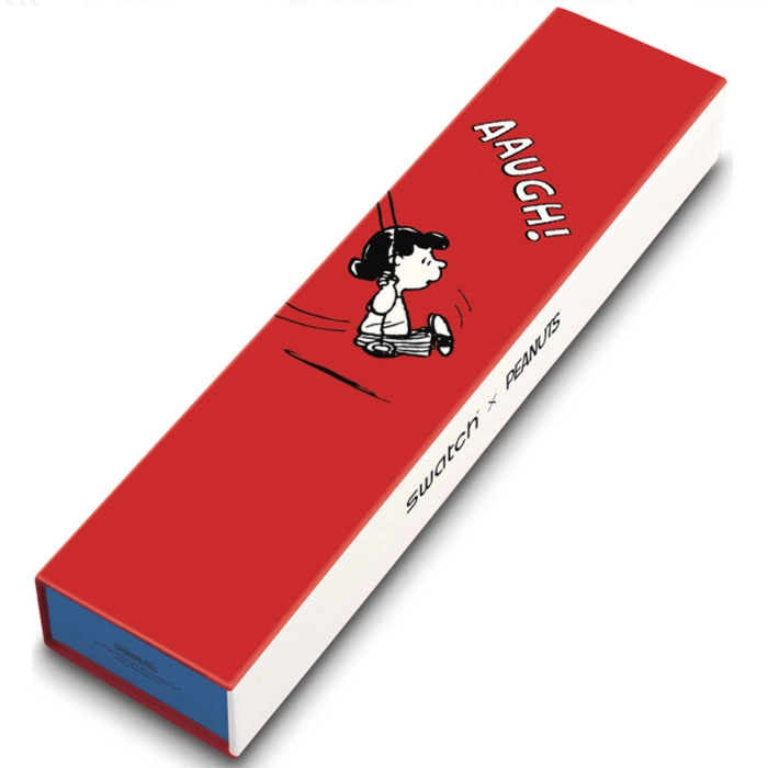 ΡΟΛΟΙ SWATCH SO28Z106 SWATCH Peanuts KLUNK! Red Silicone Strap