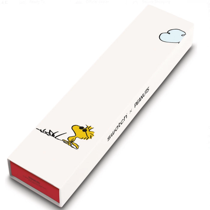 ΡΟΛΟΙ SWATCH SO28Z107 SWATCH Peanuts Grande Bracchetto  Black Silicone Strap