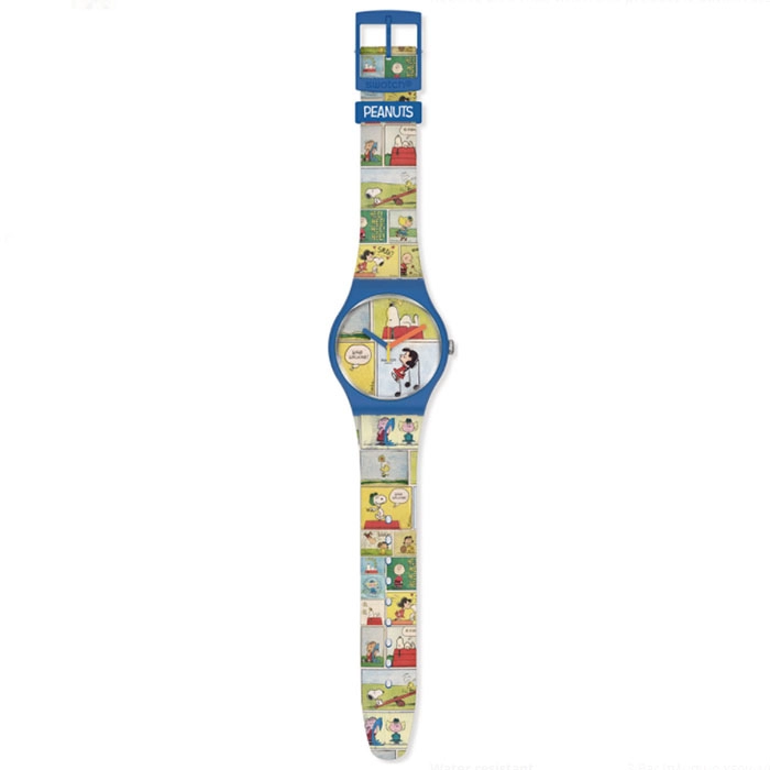 ΡΟΛΟΙ SWATCH SO29Z108 Swatch Peanuts SMAK! Multicolor Silicone Strap