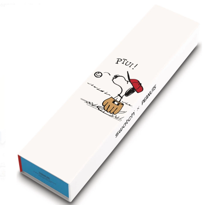 ΡΟΛΟΙ SWATCH SO29Z107 SWATCH Peanuts First Base White Silicone Strap