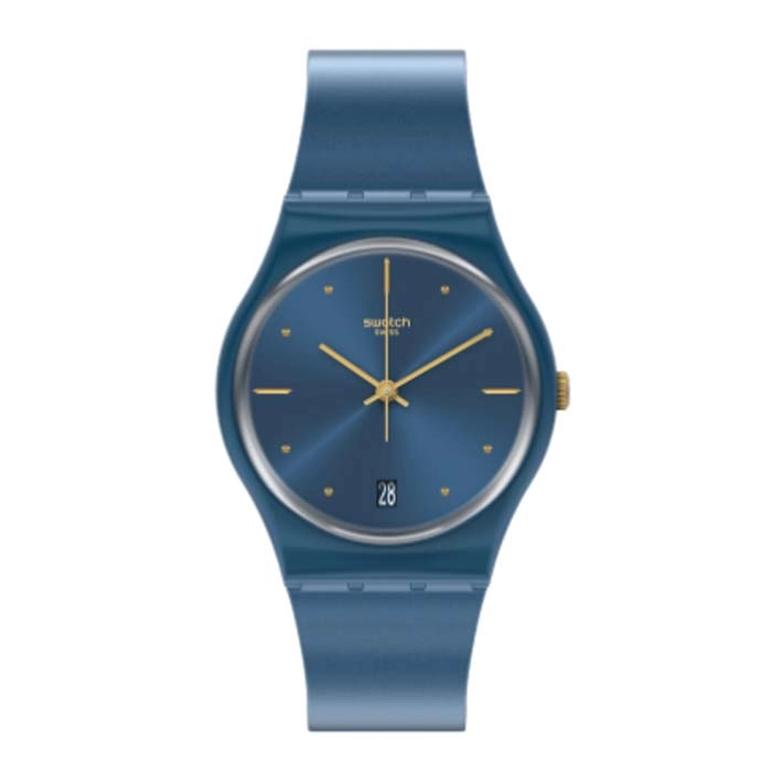 ΡΟΛΟΙ SWATCH GN417 SWATCH Gents Pearlyblue Blue Silicone Strap