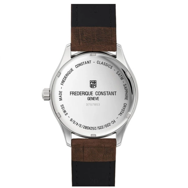 ΡΟΛΟΙ FREDERIQUE CONSTANT FC-220SS5B6 FREDERIQUE CONSTANT Classic Brown Leather Strap
