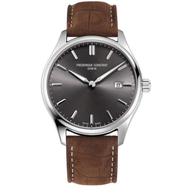 ΡΟΛΟΙ FREDERIQUE CONSTANT FC-220DGS5B6 FREDERIQUE CONSTANT Classic Brown Leather Strap