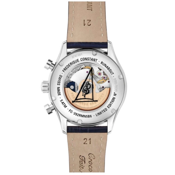 ΡΟΛΟΙ FREDERIQUE CONSTANT FC-392RMN5B6 FREDERIQUE CONSTANT Runabout Chronograph Blue Leather Strap Limited Edition