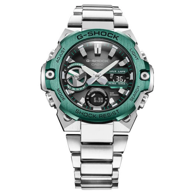 ΡΟΛΟΙ  CASIO GST-B400CD-1A3ER CASIO G-SHOCK Solar Smartwatch Silver Stainless Steel Bracelet