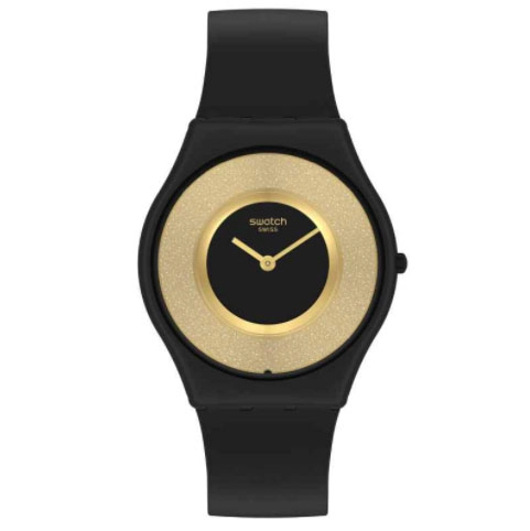 ΡΟΛΟΙ SWATCH  SS08B101 SWATCH Skin Classic Biosourced Magi Black Silicone Strap