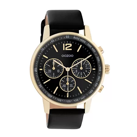 ΡΟΛΟΙ OOZOO  C10841 OOZOO Timepieces Black Leather Strap