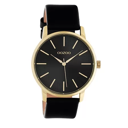 ΡΟΛΟΙ OOZOO  C10839 OOZOO Timepieces Black Leather Strap