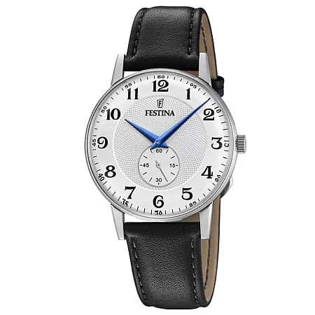 ΡΟΛΟΙ FESTINA   F20566/1  Festina Retro Black Leather Strap