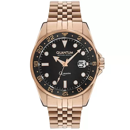 ΡΟΛΟΙ QUANTUM  QMG886.450 QUANTUM Q-Master Automatic Rose Gold Stainless Steel Bracelet