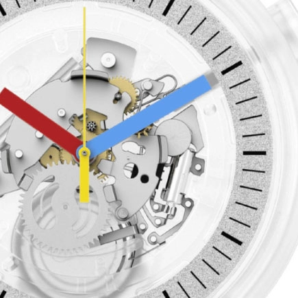 ΡΟΛΟΙ SWATCH  SB01K100 SWATCH Clearly Bold White Silicone Strap