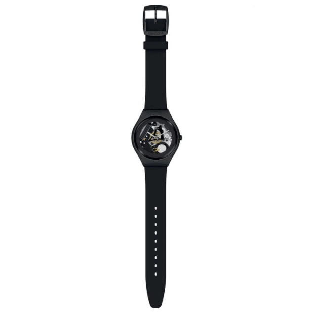 ΡΟΛΟΙ SWATCH  SYXB105 SWATCH Skin Beauty Is Inside Black Silicone Strap