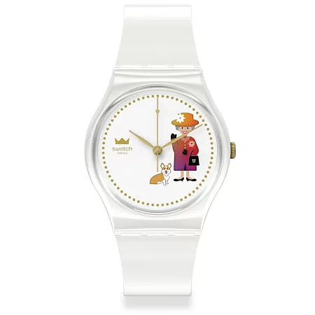 ΡΟΛΟΙ SWATCH  GZ711 SWATCH How Majestic White Silicone Strap