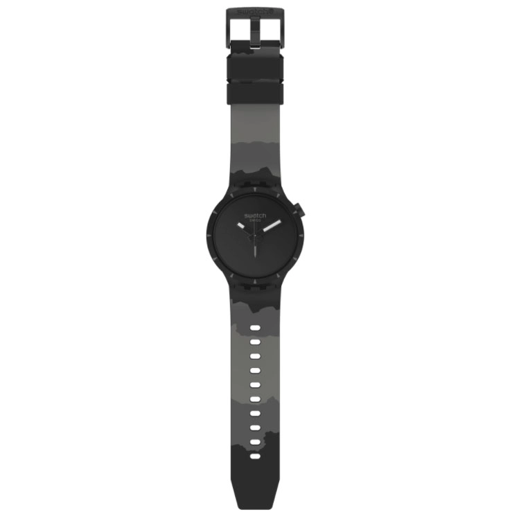 ΡΟΛΟΙ SWATCH  SB03B110 SWATCH Lost In The Cave Black Silicone Strap