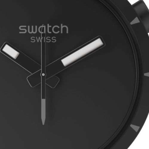 ΡΟΛΟΙ SWATCH  SB03B110 SWATCH Lost In The Cave Black Silicone Strap