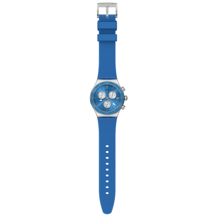 ΡΟΛΟΙ SWATCH YVS485 SWATCH Blue Is All Irony Chronograph Blue Rubber Strap