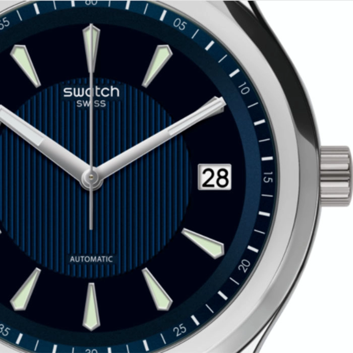 ΡΟΛΟΙ SWATCH YIS420 SWATCH Sistem Lake Automatic Blue Leather Strap