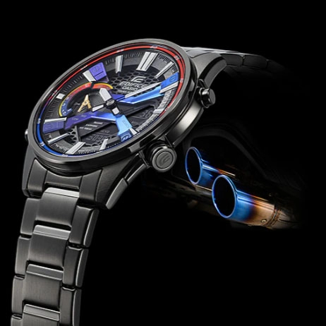 ΡΟΛΟΙ  CASIO ECB-S100HG-1AEF CASIO Edifice Solar Bluetooth Chronograph Black Stainless Steel Bracelet