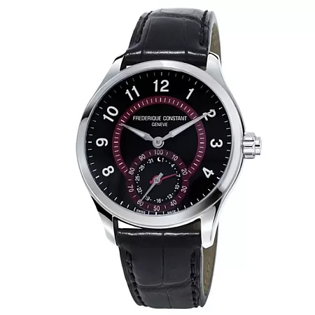 ΡΟΛΟΙ FREDERIQUE CONSTANT  FC-285BBR5B6 FREDERIQUE CONSTANT Horological Smartwatch Black Leather Strap