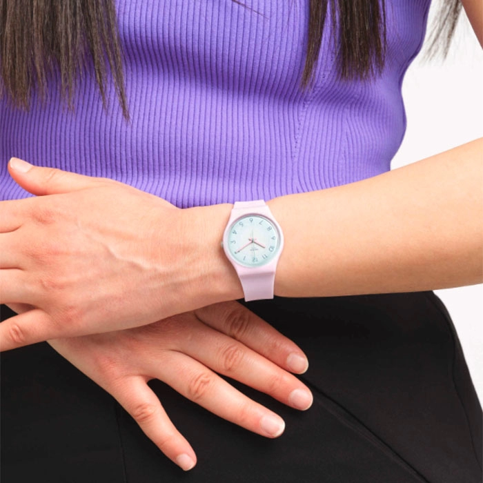 ΡΟΛΟΙ SWATCH  GP175  SWATCH Morning Shades Rose Silicone Strap