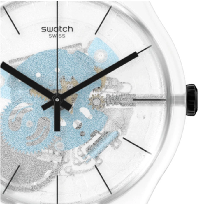 ΡΟΛΟΙ SWATCH  SO29K105 SWATCH Blue Daze Blue Silicone Strap