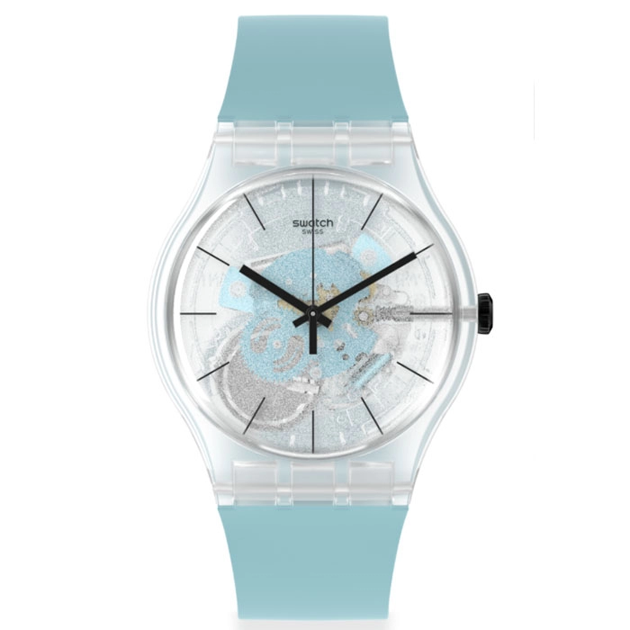 ΡΟΛΟΙ SWATCH  SO29K105 SWATCH Blue Daze Blue Silicone Strap