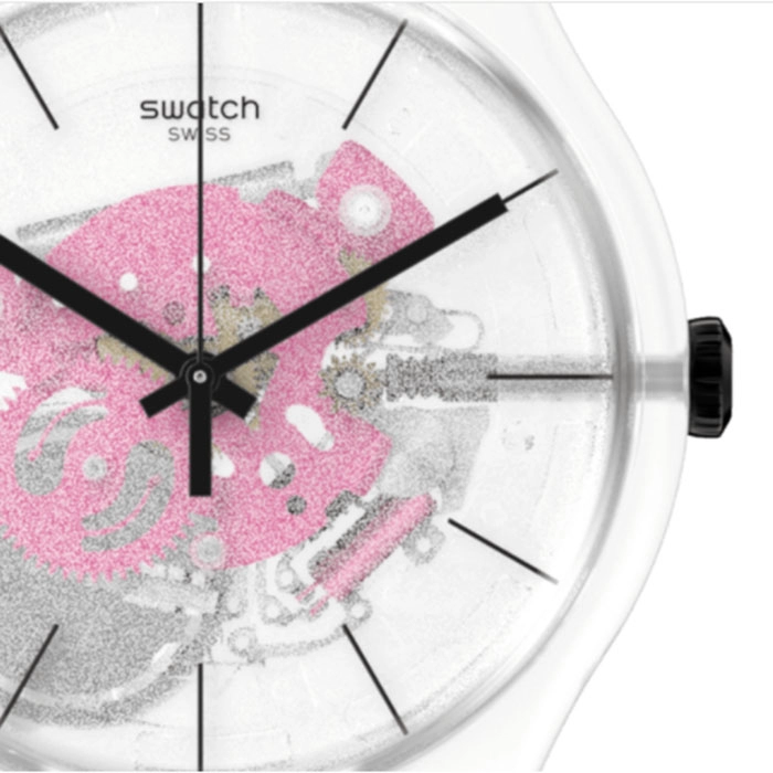 ΡΟΛΟΙ SWATCH  SO29K107 SWATCH Pink Daze Pink Silicone Strap