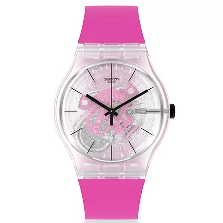ΡΟΛΟΙ SWATCH  SO29K107 SWATCH Pink Daze Pink Silicone Strap