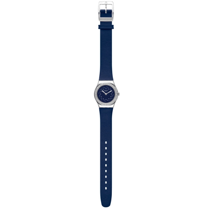ΡΟΛΟΙ SWATCH YSS333 SWATCH Monthly Drops Elegantina Blue Leather Strap