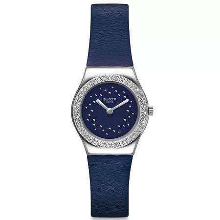 ΡΟΛΟΙ SWATCH YSS333 SWATCH Monthly Drops Elegantina Blue Leather Strap
