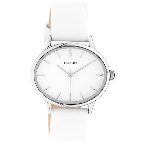 ΡΟΛΟΙ OOZOO  C10940 OOZOO Timepieces White Leather Strap