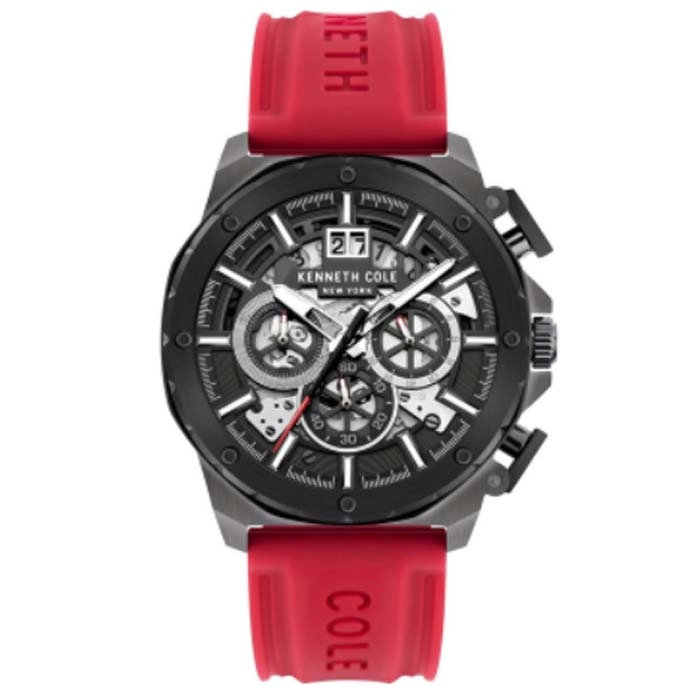 Ρολόι KENNETH COLE  KCWGO2105103 KENNETH COLE Premium Sport Chronograph Red Silicone Strap