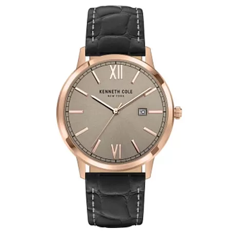 Ρολόι KENNETH COLE  KCWGB2123003 KENNETH COLE Modern Classic Black Leather Strap