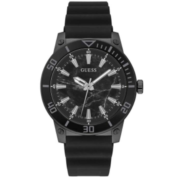ΡΟΛΟΙ GUESS  GW0420G3 GUESS Mens Black Rubber Strap