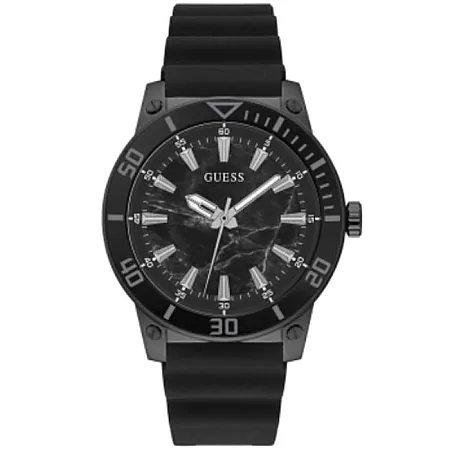 ΡΟΛΟΙ GUESS  GW0420G3 GUESS Mens Black Rubber Strap