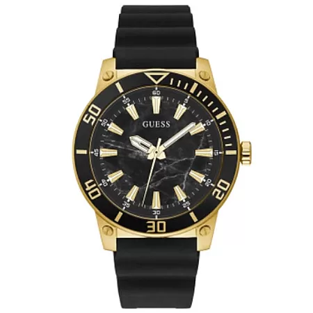 ΡΟΛΟΙ GUESS  GW0420G2 GUESS Mens Black Rubber Strap