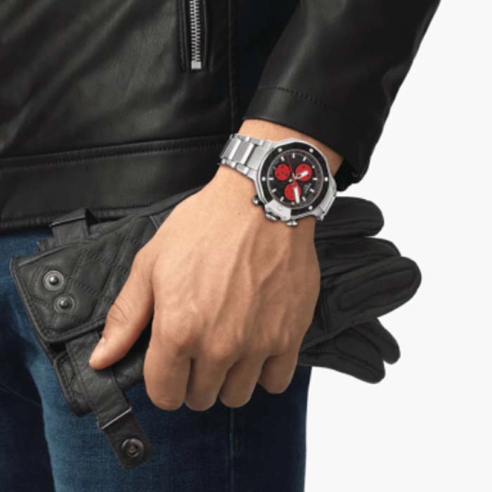 ΡΟΛΟΙ TISSOT  T1414171105100 TISSOT T-Race MotoGP Marc Marquez 2022 Chronograph Limited Edition Silver Stainless Steel Bracelet