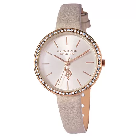 ΡΟΛΟΙ U.S. POLO  USP8084RG U.S.POLO  Eclypse  Beige Leather Strap